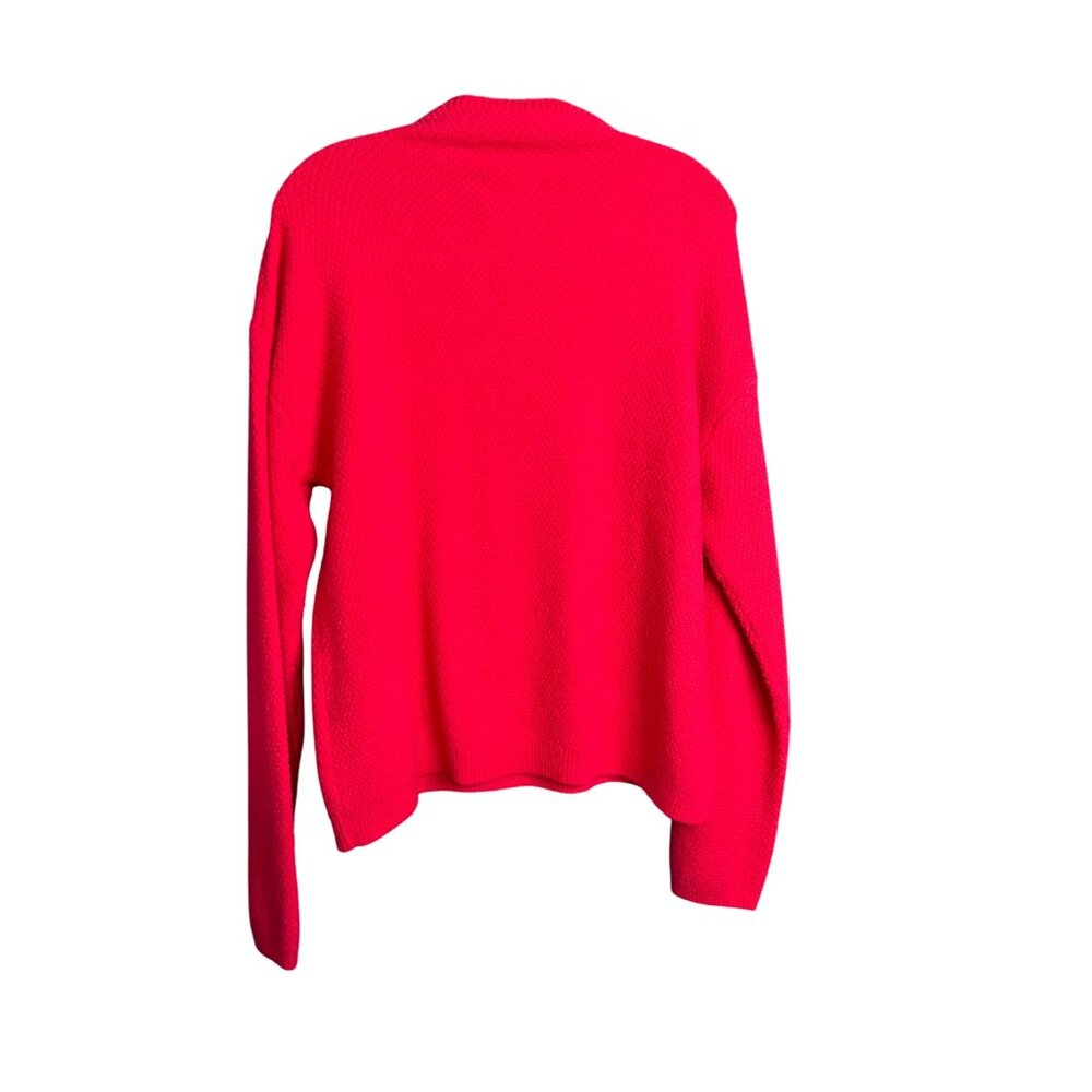 Stitches + Stripes Hot Pink Waffle Knit Sweater XL